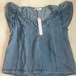 Denim-style Blouse